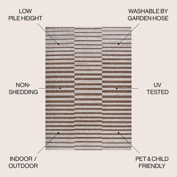 Sukie Modern Offset Stripe Indoor/outdoor Area Rug